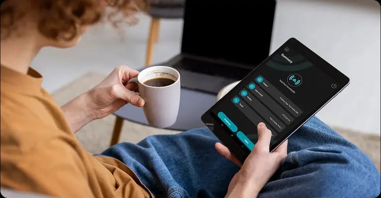 Image showing a person using the hearX app